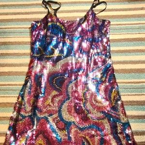 Colorful sequin dress